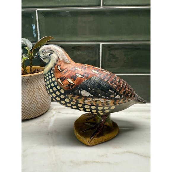 Vintage Mottahedeh Design Hand Painted Quail Pottery Made In Italy Numbered - Picture 3 of 9